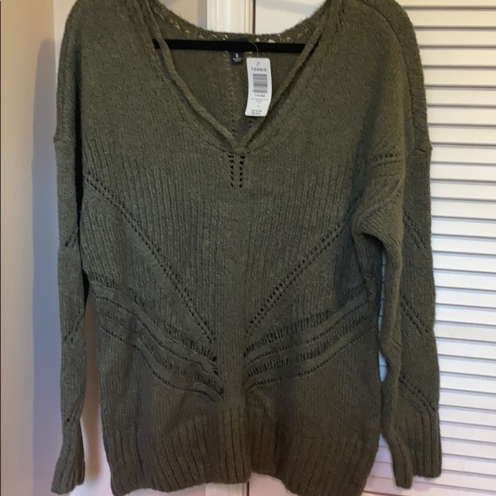 Torrid Olive Sweater